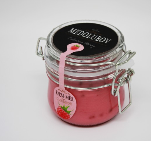 Мёд-суфле с малиной 250 мл.