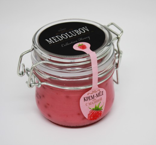 Мёд-суфле с малиной 250 мл.