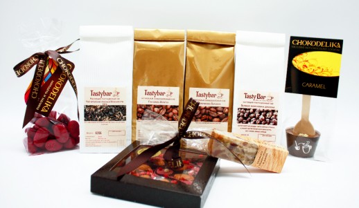 Подарочный набор чая и кофе на Новый Год "Снежинки"