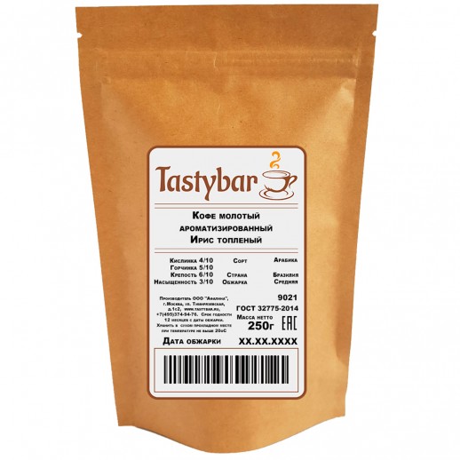 Кофе молотый ароматизированный "Ирис топленый"