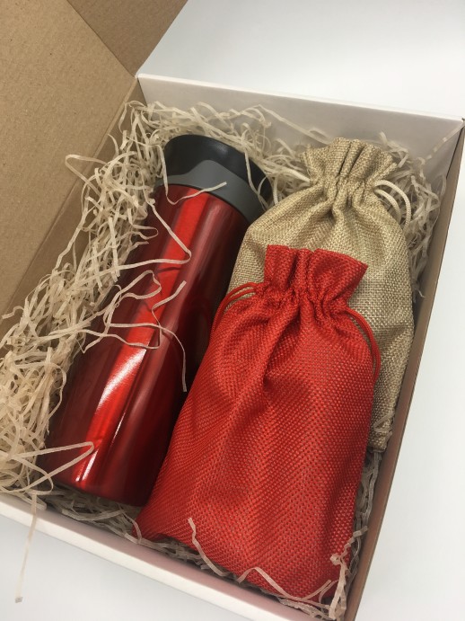 Подарочный набор чая и кофе с термокружкой