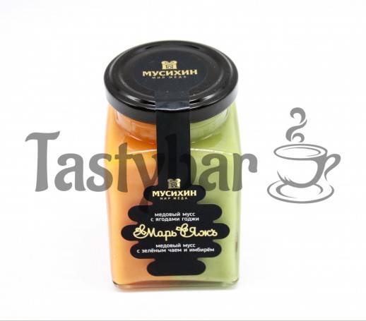 Медовый мусс с ягодами годжи, имбирем и зеленым чаем 340г