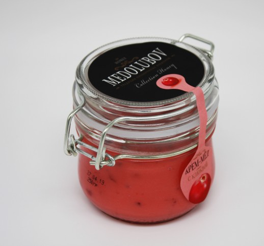 Мёд-суфле с клюквой 250 мл.